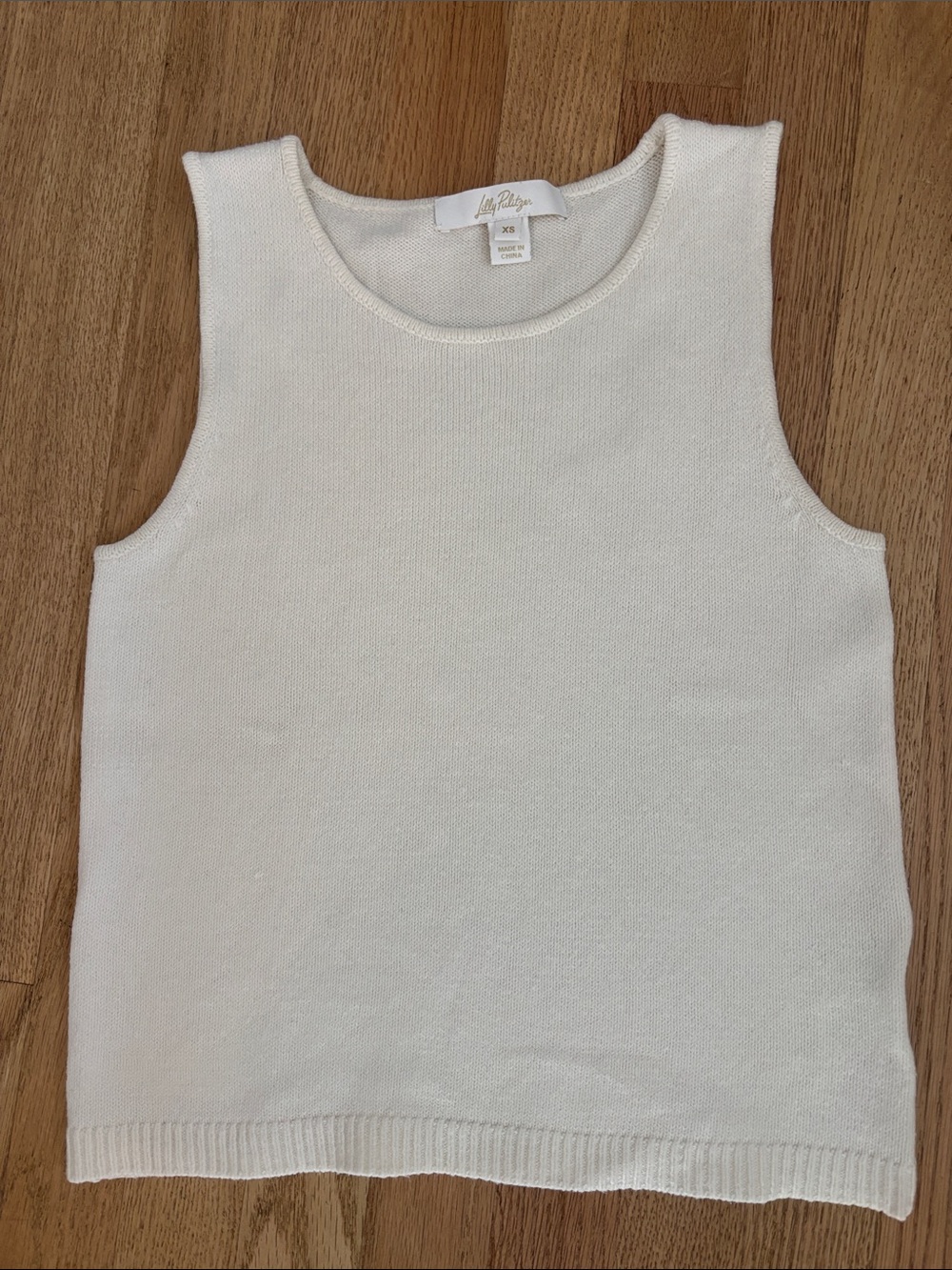Lilly Pulitzer Sweater Tank Top Coconut Ivory  XS